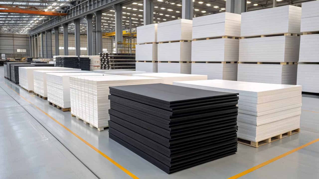 chapa de polietileno HDPE PEAD placas rígidas industriais brancas e pretas