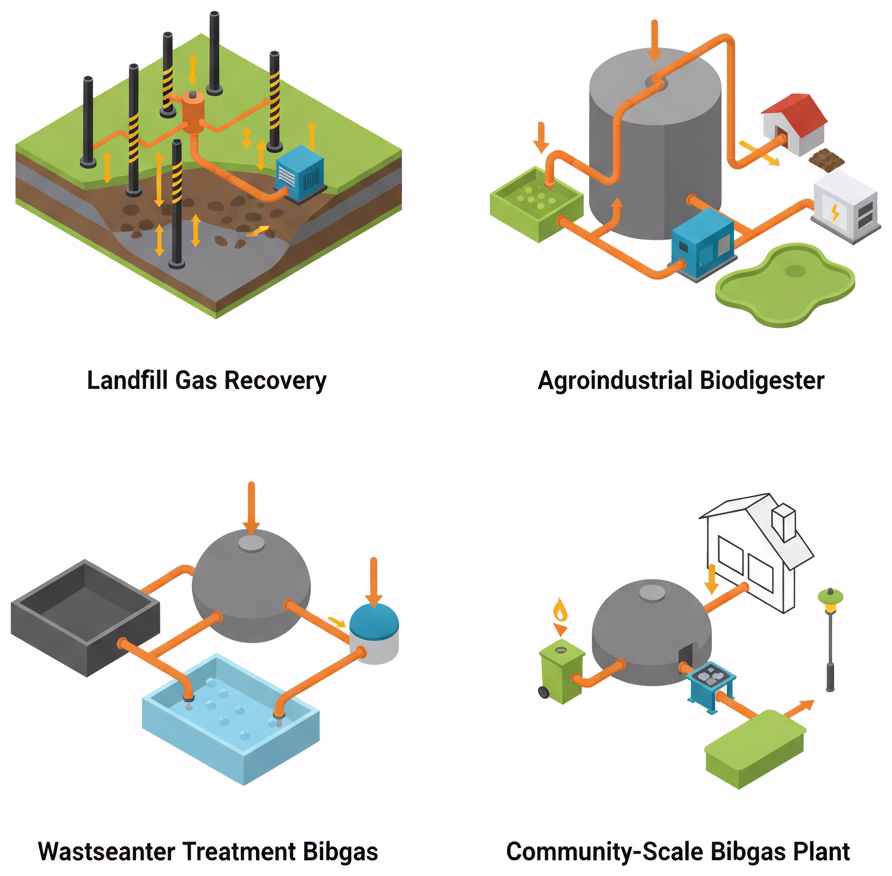 Aplicações tubo PEAD aterro sanitário biodigestor geração energia biogás